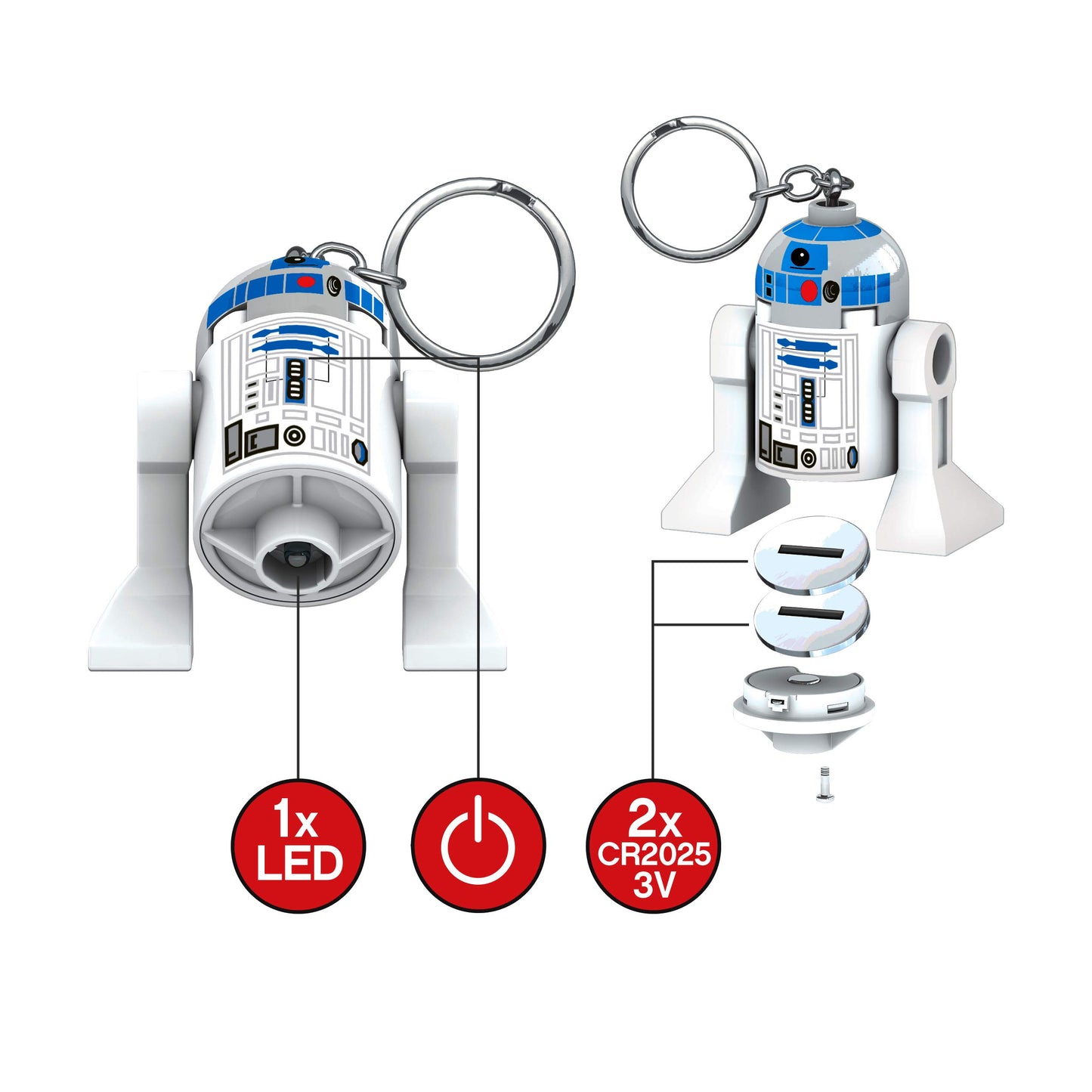 Lego Star Wars Keychain Light - R2-D2 (Ke21H)