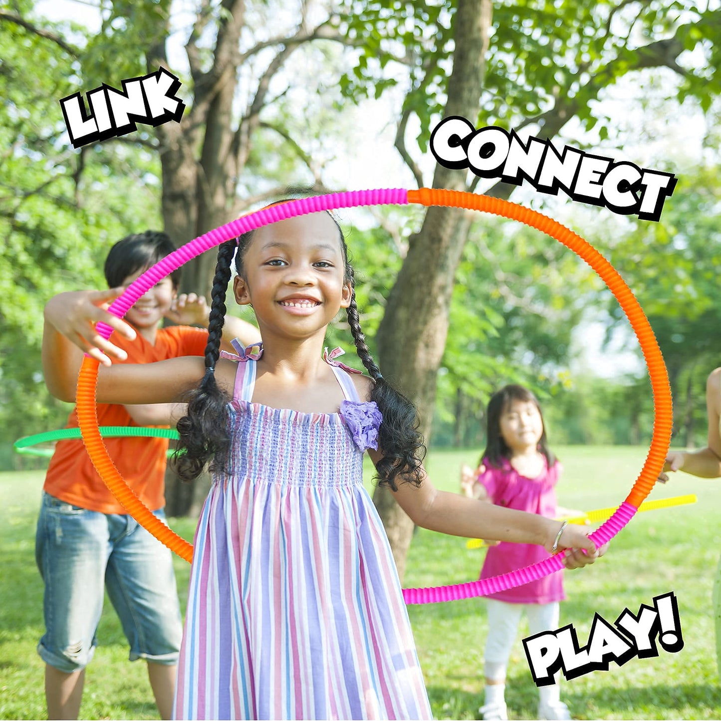 Pop Tubes Sensory Toys 4 Pack, Fine Motor Skills Toddler Toys, Thick Fidget Sensory Toys For Kids And Adults, Learning Toys, 7.5' Stretches Up To 26' By Playkidz (4 Pack)