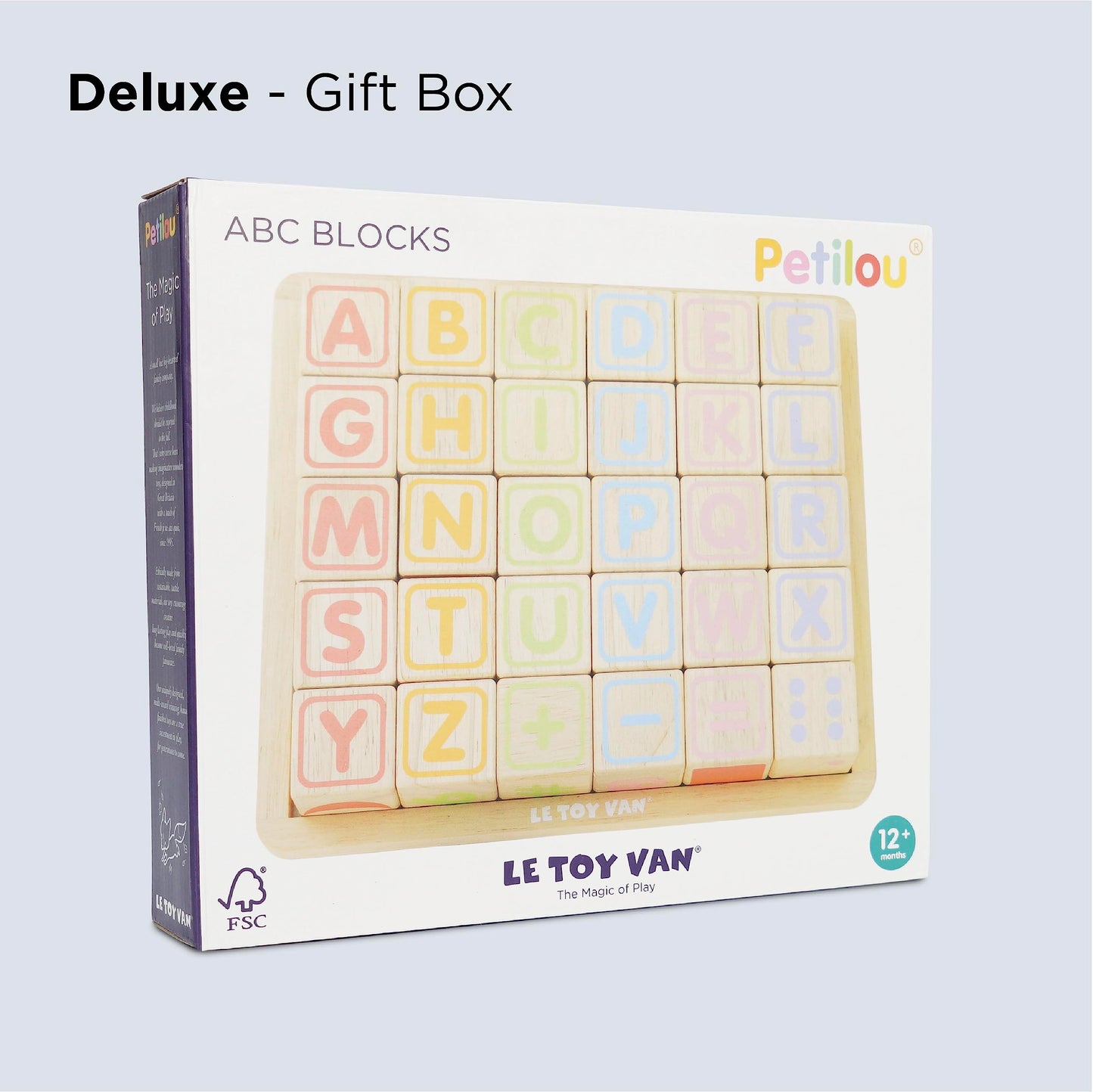 Le Toy Van - Petilou Wooden Educational Abc Wooden Blocks | Educational Wood Toys For Toddlers And Babies | Suitable For A Boy O