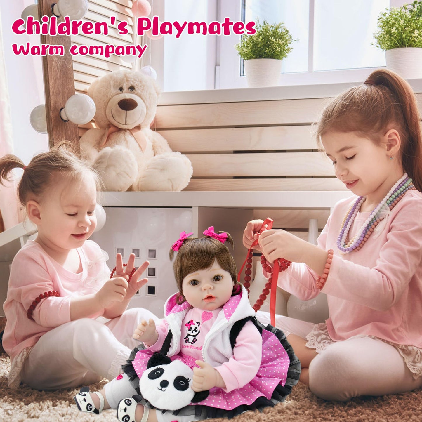 Aori 2.0 Reborn Baby Dolls Girl Set- 22 Inches Realistic Soft Vinyl Newborn Baby Doll That Look Real, Best Toy For Kids Ages 3+