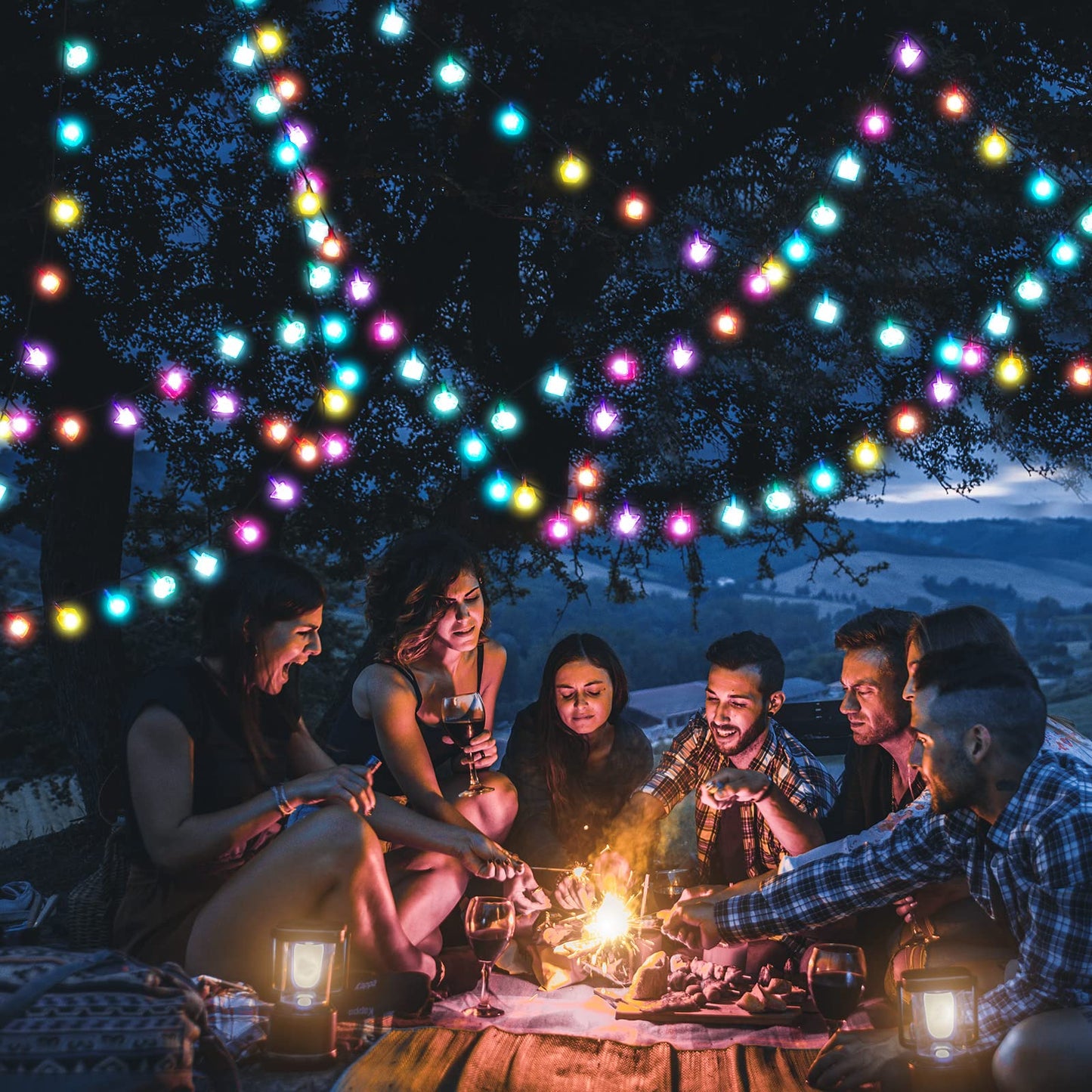 Wettarn 20 ft LED Dice String Lights Dice Lights LED Dice Light up Dice Indoor String Lights Bedroom Extendable for Indoor, Outd