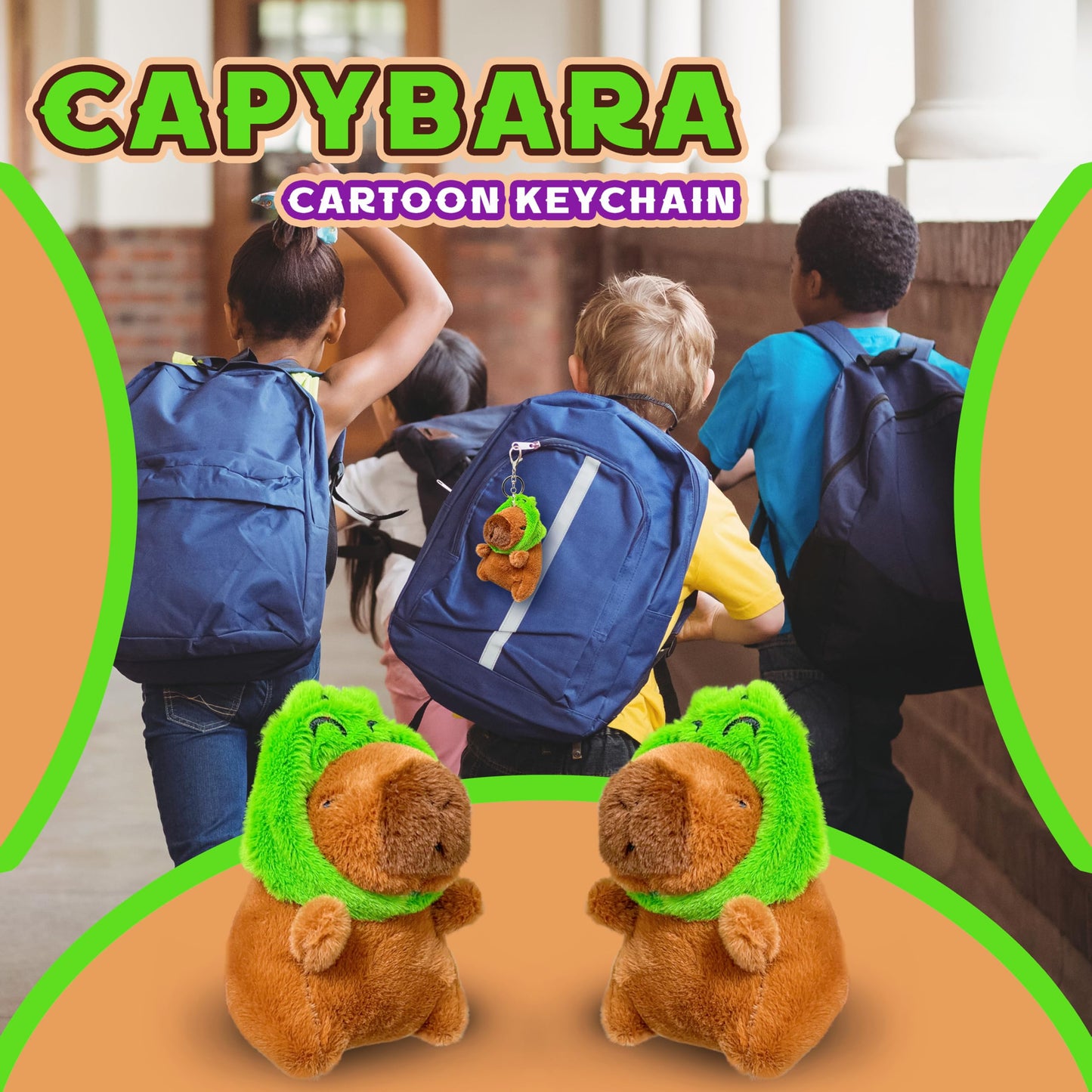Soft Capybara Plush Toys for Kids and Teens Cute Stuffed Animals Doll Kawaii Plushies Keychain Small Capybara Stuffed Animal Plush Toys for Party Favors Easter Basket Stuffers