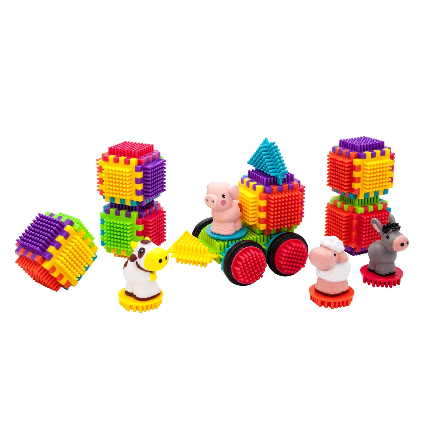 Picasso Toys Ptb151 151Pcs Hedgehog Block Block Stem Building Tiles Truck Theme Set Learning Playset Stem Toy Set Educational Ki