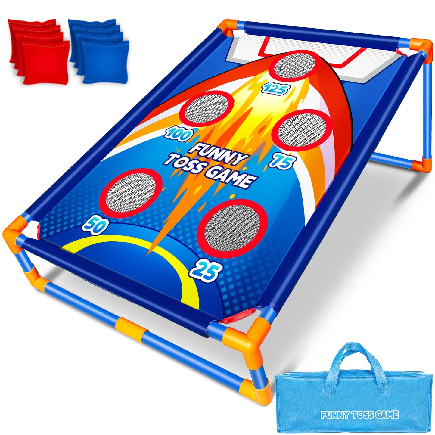 ShyLizard Blue Bean Bag Toss Game for Kids - Perfect Outdoor Toy for Ages 3-8, Ideal Birthday and Christmas Gift, Family Party Fun