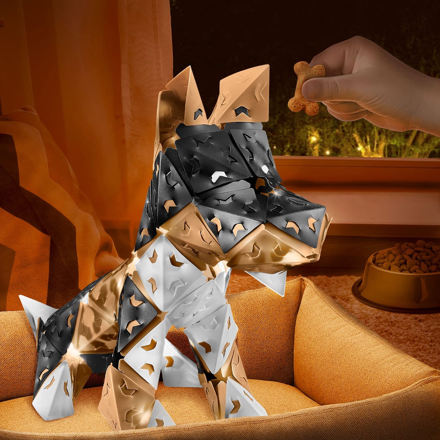 Thames & Kosmos Creatto Puppy Pals Light-Up 3D Puzzle Kit | Includes Creatto Puzzle Pieces To Make Your Own Illuminated Craft Creations | Diy Activity Kit & Led Lights