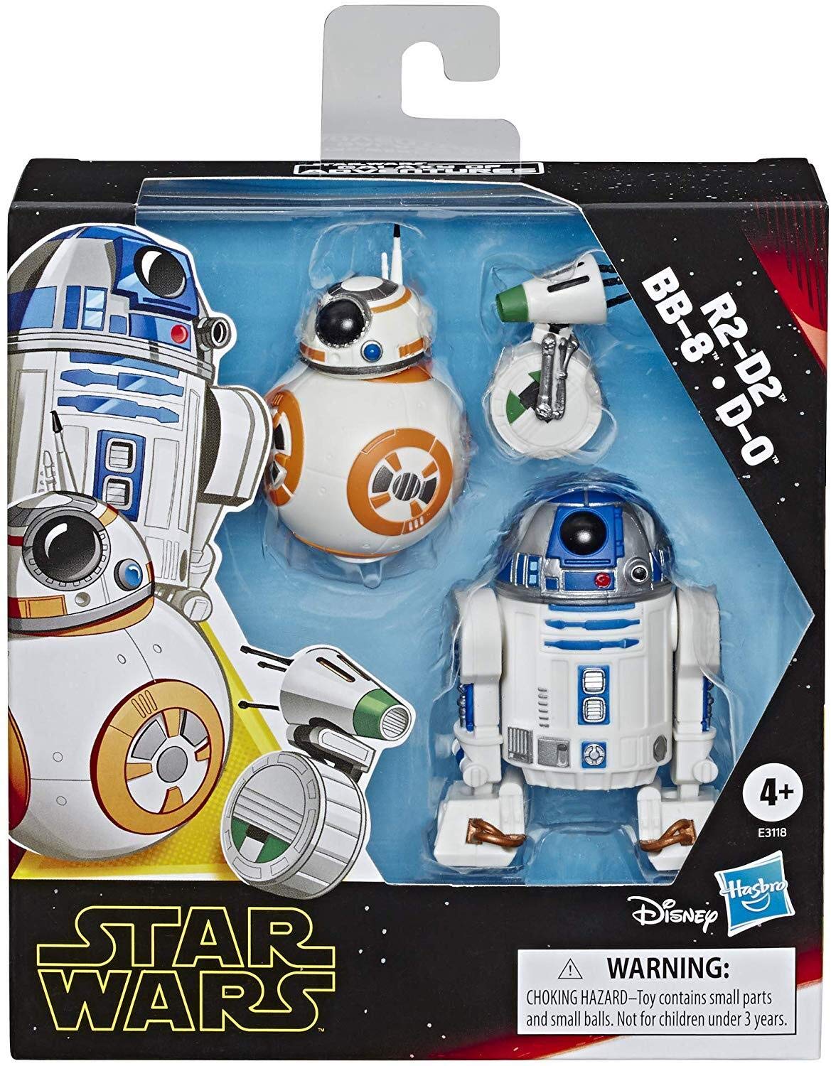 Star Wars Galaxy Of Adventures R2-D2, Bb-8, D-O Action Figure 3 Pack, 5' Scale Droid Toys With Fun Action Features, Kids Ages 4 & Up