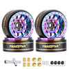 HobbyPark 1.0 Plus Beadlock Wheels Rims Rainbow Negative Offset -4mm for Traxxas TRX4M Axial SCX24 AX24 FCX24 1/24 1/18 RC Crawl