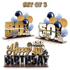 Lingteer Happy 50Th Birthday Gold Acrylic Table Topper Centerpieces Set - Cheers To Fifty Years Old Birthday 50Th Bday Party Gift Decorations.