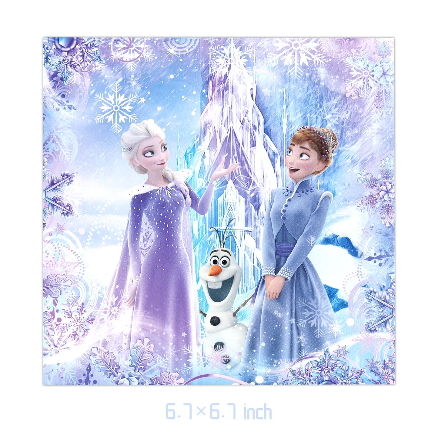 40Pcs Frozen Birthday Party Supplies, include 20 Plates and 20 Napkins, Frozen Birthday Party Decorations