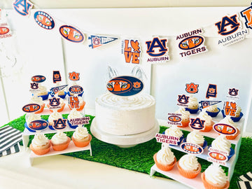 Auburn Tigers Party Supplies (42 Pieces) For Auburn University Graduation, Tailgating And Birthday Party Decorations With Banner