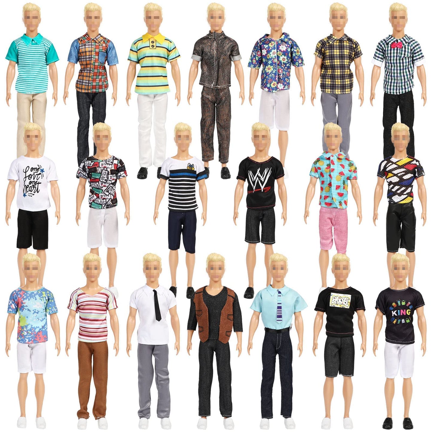 Sotogo 42 Pieces Doll Clothes For 12 Inch Boy Doll Include 19 Sets Doll Clothes Casual Clothes Career Clothes Jacket Pants Outfi