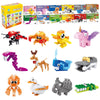 Jellydog Toy Party Favors For Kids,12Pcs Mini Building Blocks Animal, Building Sets Stem Toys, Assorted Building Blocks Sets For Birthday Party Gift,Goodie Bags, Prize,Cake Topper