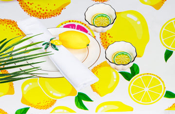 Lemon Tablecloth 108x54 Lemon Party Decoration Disposable Summer lemonade tablecloth lemonade stand Table Cover for Summer Lemon