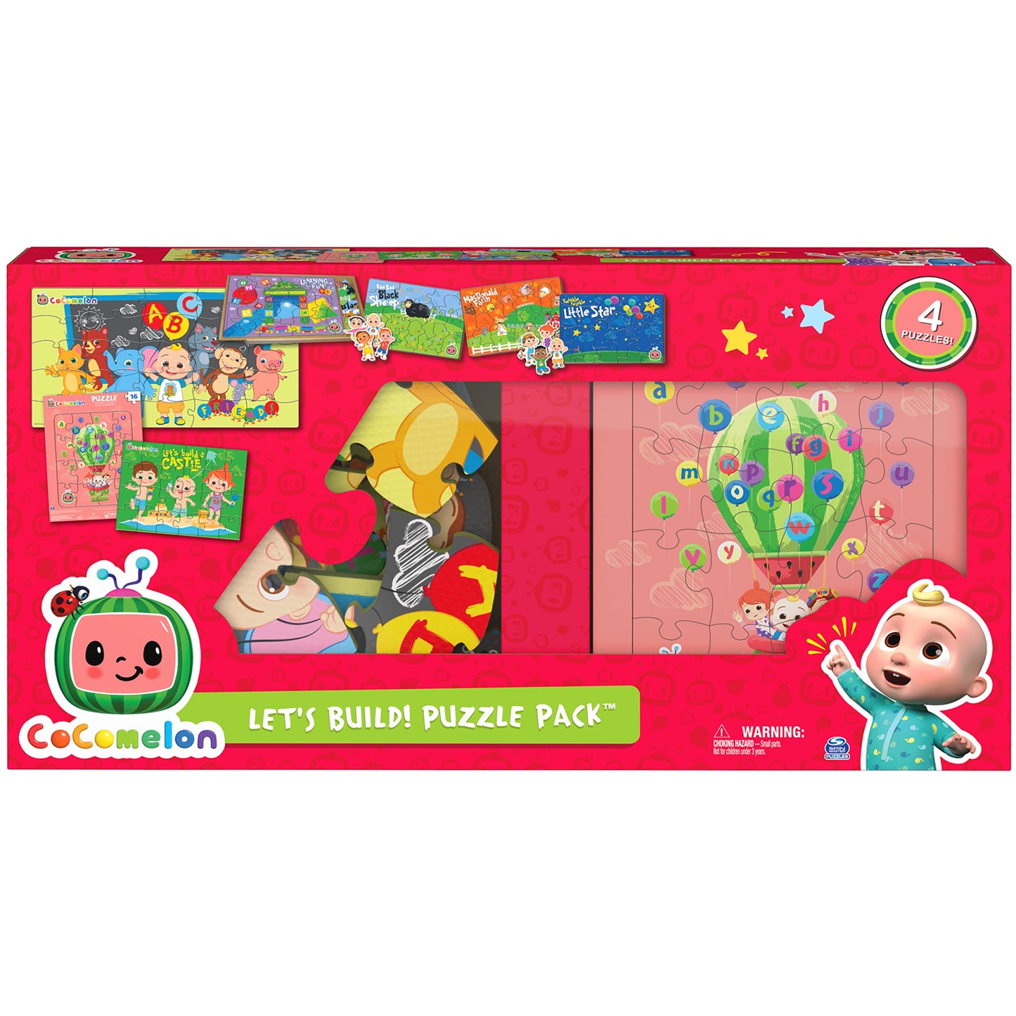 Cocomelon, 7-Pack Jigsaw Puzzle Mega Bundle Includes Foam Wood Inlay Puzzles Featuring Jj & Friends From The Netflix Youtube Sho