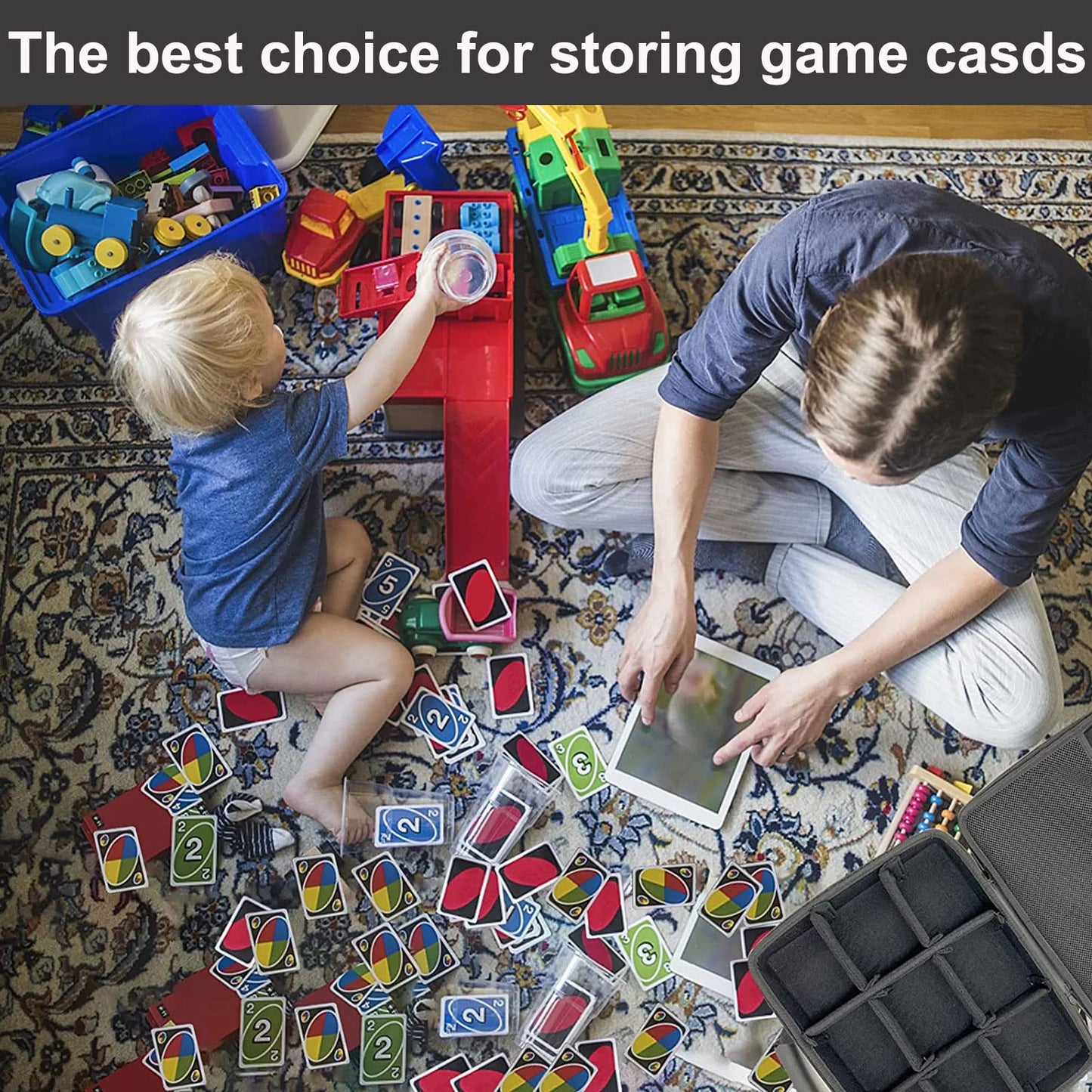 Lumus&Solem Extra Large Game Card Case for 2300-2500+ Cards, Suitable for The Expansion of C.A.H Game Cards and All Other Card G