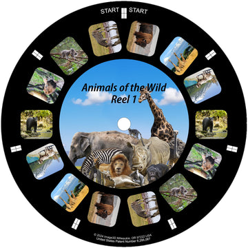 Animals of The Wild, Viewfinder reels with 3D Images (Set of 3 Reels) 21-3D Images Compatible with Classic Viewmaster and Image3