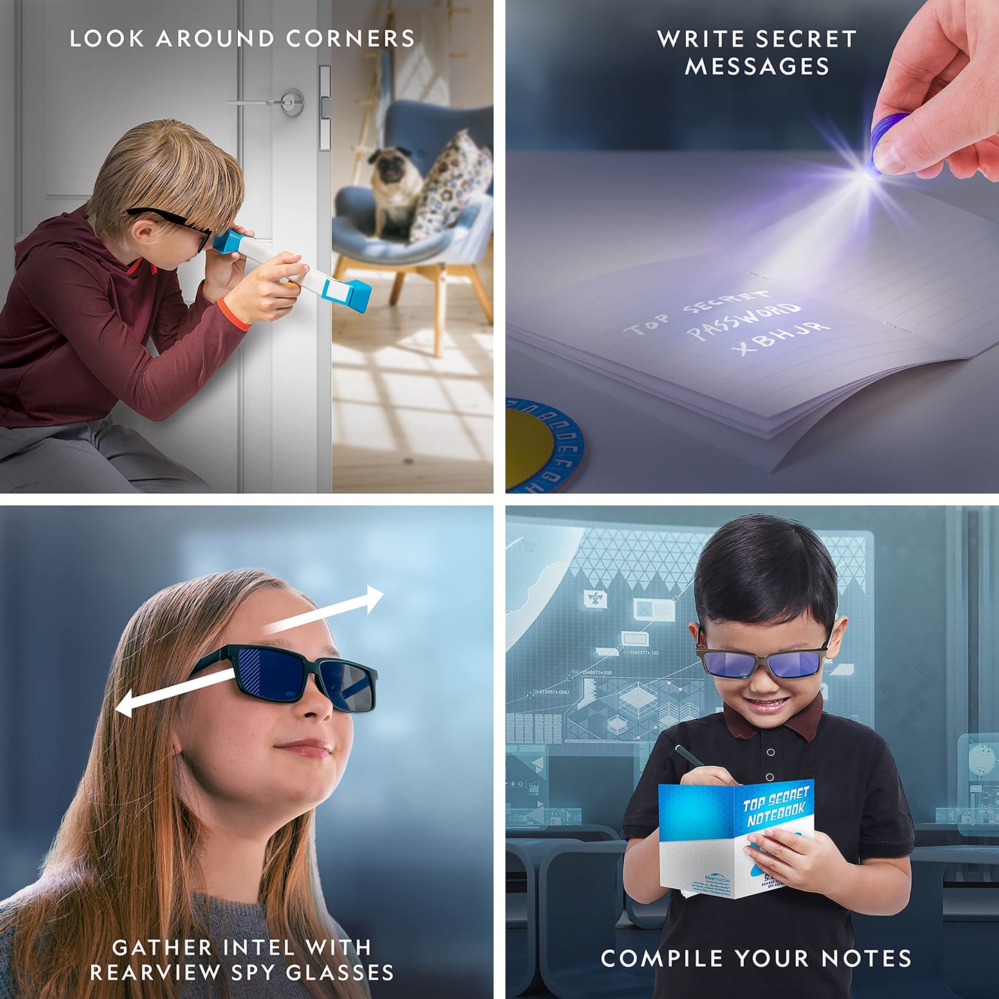 National Geographic Spy Science Kit - Kids Spy Activity Set, Complete 10 Secret Spy Missions With Spy Gadgets For Kids And Spy G
