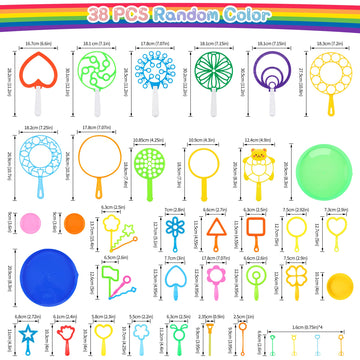 Oun Nana Bubble Wands Set, 38 Pcs Large Bubble Wands With Tray For Kids, Giant Bubble Wands Bubble Makers Bulk For Kids Summer Outdoor Bubble Party Favors