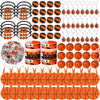 Aoriher 194Pcs Basketball Party Favors Set Basketball Silicone Charm Bracelets Mini Basketball Bouncy Balls Toy Keychains Non Wo
