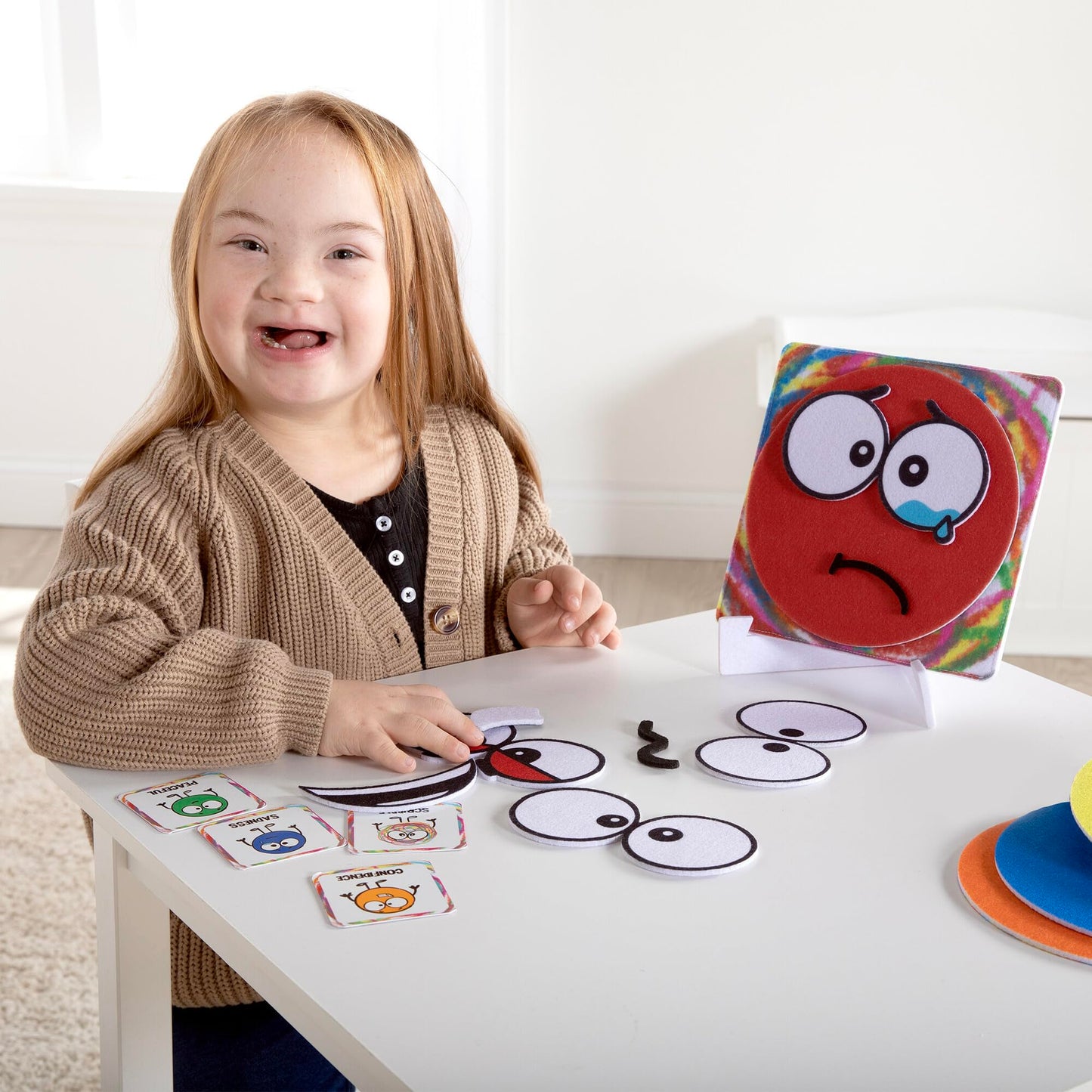 Tomy A Little Spot Mix And Match Kids' Craft Kit - Social Emotional Learning Activities - Sensory Play With Soft Felt Emotion Spots, Double-Sided Cards, And Easel - Based On The Books By Diane Alber