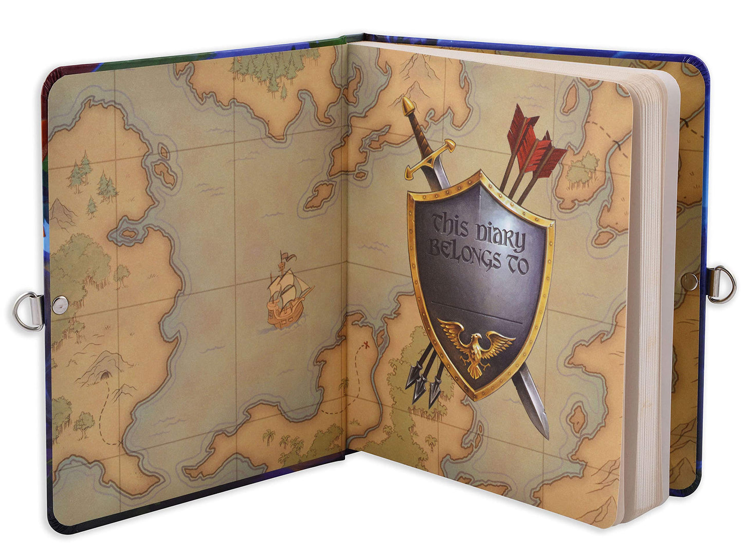 Mollybee Kids Keep Out Glow In The Dark Lock And Key Dragon Diary, 208 Pages, Measures 6.25 Inches By 5.5 Inches