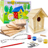 Hapinest Wooden Bird Houses to Paint and Build, Birdhouse Kit for Kids, Wood Painting Building Projects Fun Activities Arts and