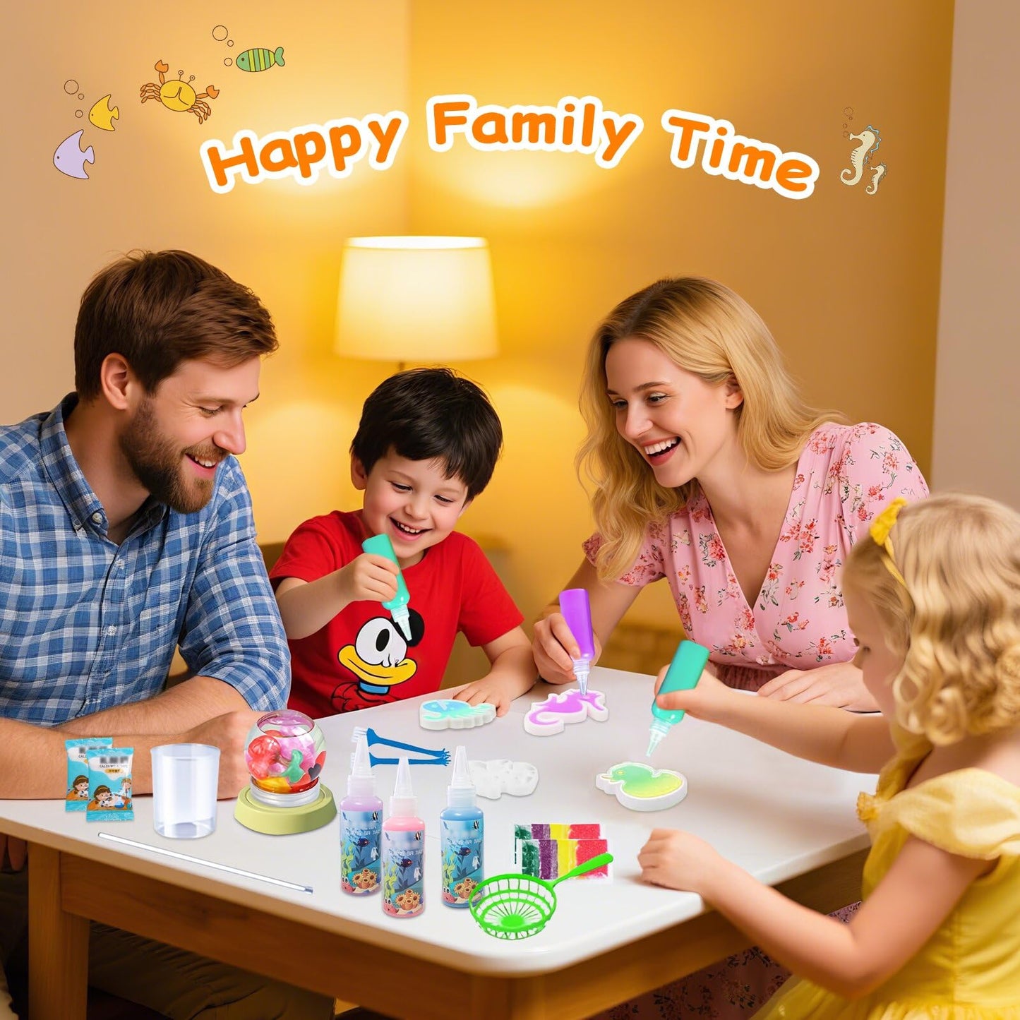 TSMJUWND Magic Water Elf Toy Kit, Aqua Fairy Water Gel Kit, Squishy Maker Kits with 33 Colors Magic Gels and 20 Shapes Molds Cra