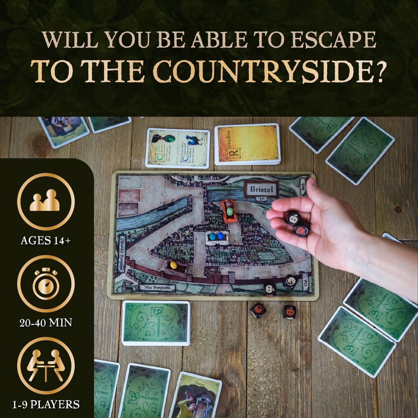 Facade Games Bristol Board Game - Strategy, Deceit & Luck for 1-9 Players - Deluxe Edition - Cardboard