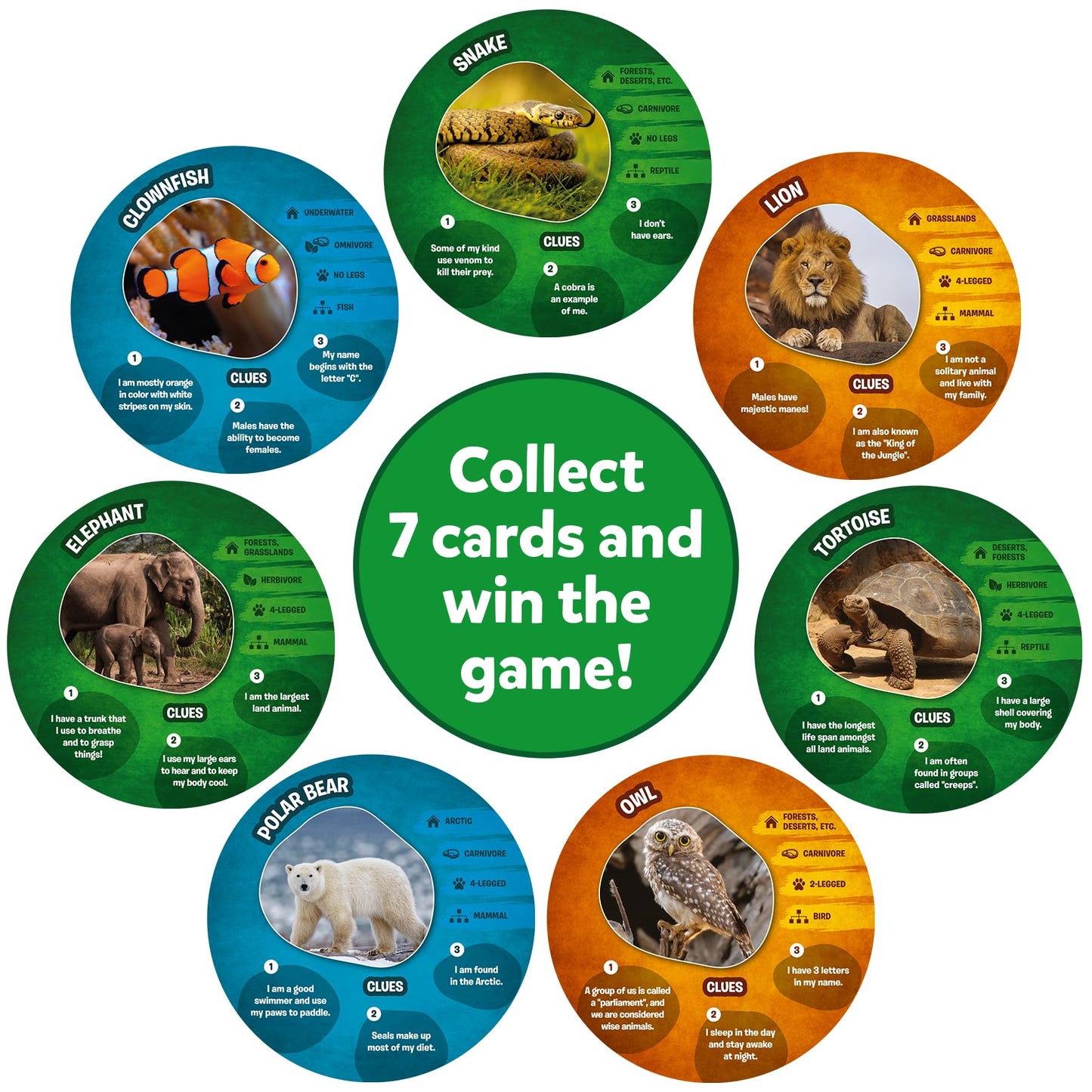 Skillmatics Guess In 10 Animal Picture Clues, Perfect For Boys, Girls, Kids, And Families Who Love, Card Games, Educational Games, Board Games, Gifts For Ages 6, 7, 8, 9 And Up