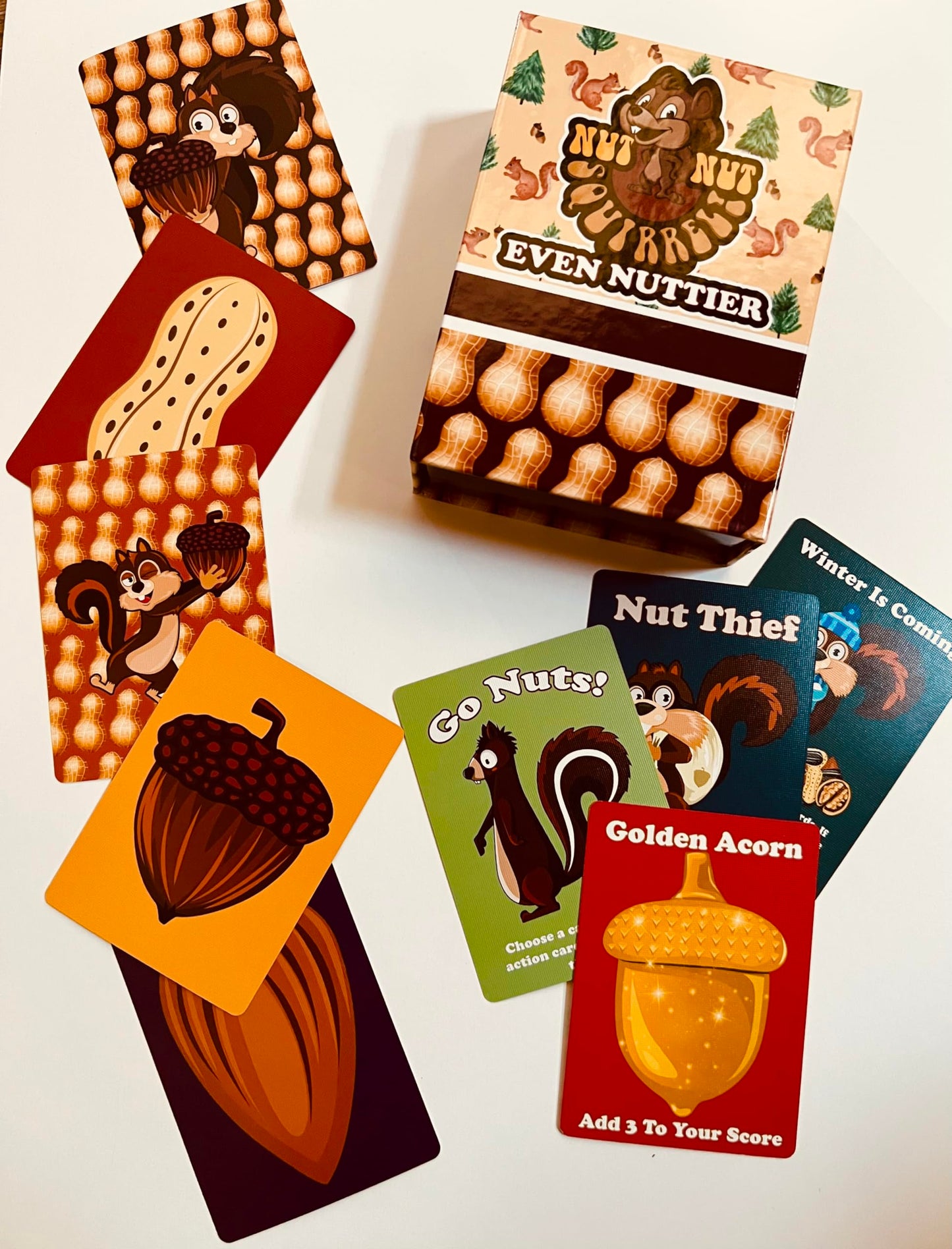 PBN'J Games Nut Nut Squirrel! Card Game - Strategic Family Fun, 2.5x3.5 inches, Multicolor, Cardstock Material