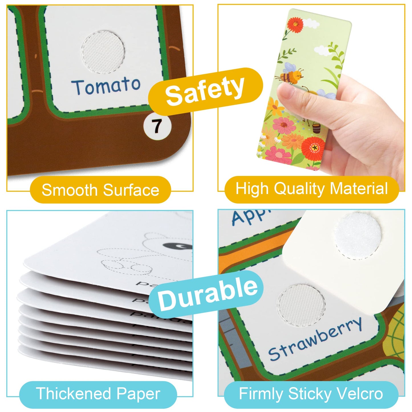 Freebear Busy Book For Toddlers Preschool Learning Activities Resources Autism Sensory Toys Montessori Toys For 2-3 Year Old,Travel Toys, Gifts For Girls And Boys 4 5 6 Years (Animal World)