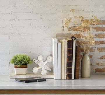 Creative Co-Op Cast Iron Jack Accent, White