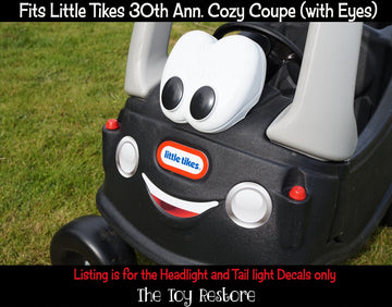 The Toy Restore Replacement Decals Fits Little Tikes 30Th Cozy Coupe Car Smooth Headlights & Tail Lights