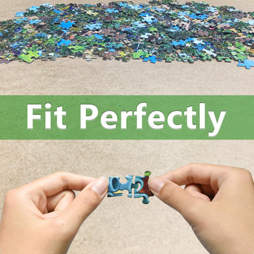 Huadada Puzzles For Adults 1000 Pieces Jigsaw, Pencils Letter On Back Fit Well Dust-Free Unique Shape Full Size Poster 27.5'X19.6'