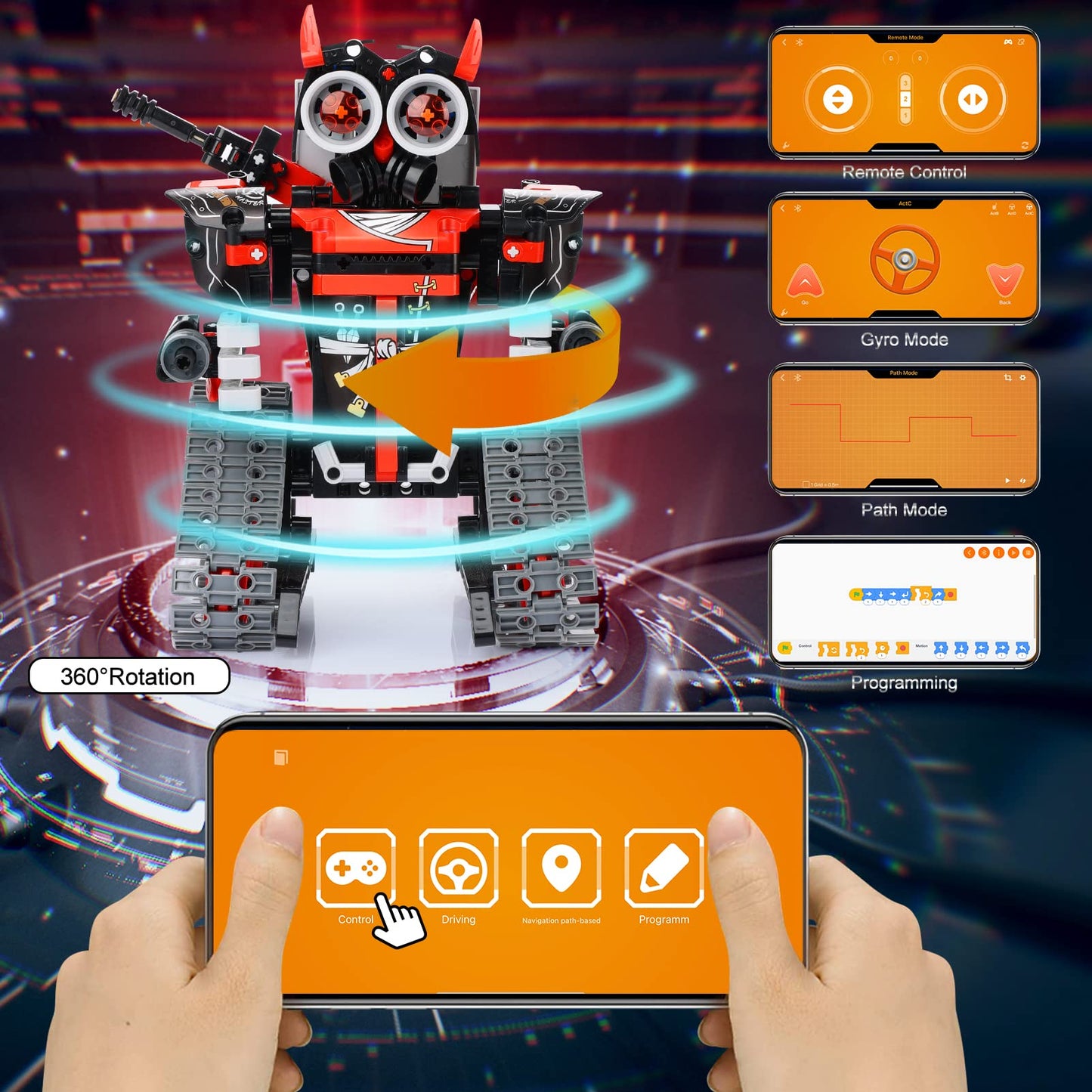 Robot Building Toys Stem Projects For Kids Ages 6-10 8-12 And Up, 3 In 1 Remote Control Car Coding Set, Educational Robotics Science Kit, Birthday & Christmas Gift For Teen Boys Girls