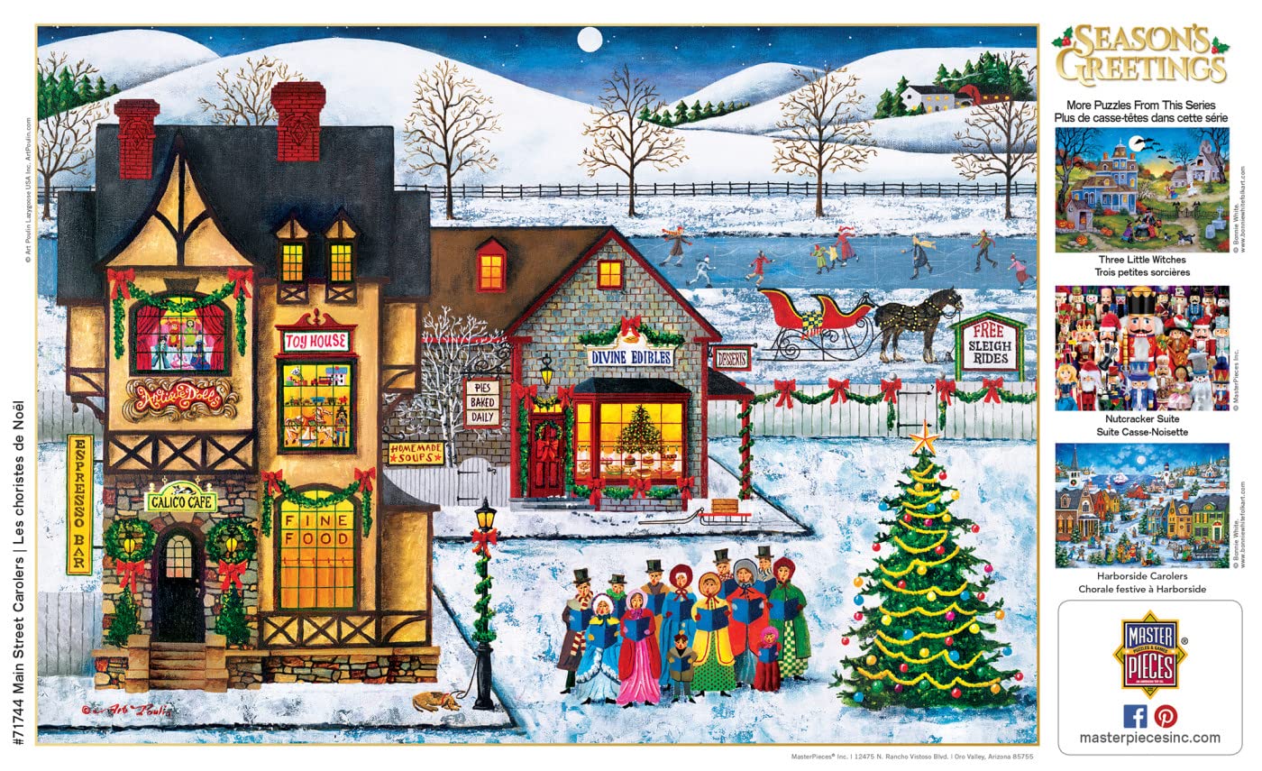 Masterpieces 1000 Piece Christmas Jigsaw Puzzle - Main Street Carolers - 19.25''X26.75''