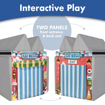 SeeMees Modular Play Panel Set - Carwash Design, Multi-Color, 33.5"x37", Polyester, Model SFL-PlayPanel-2 for Toddlers