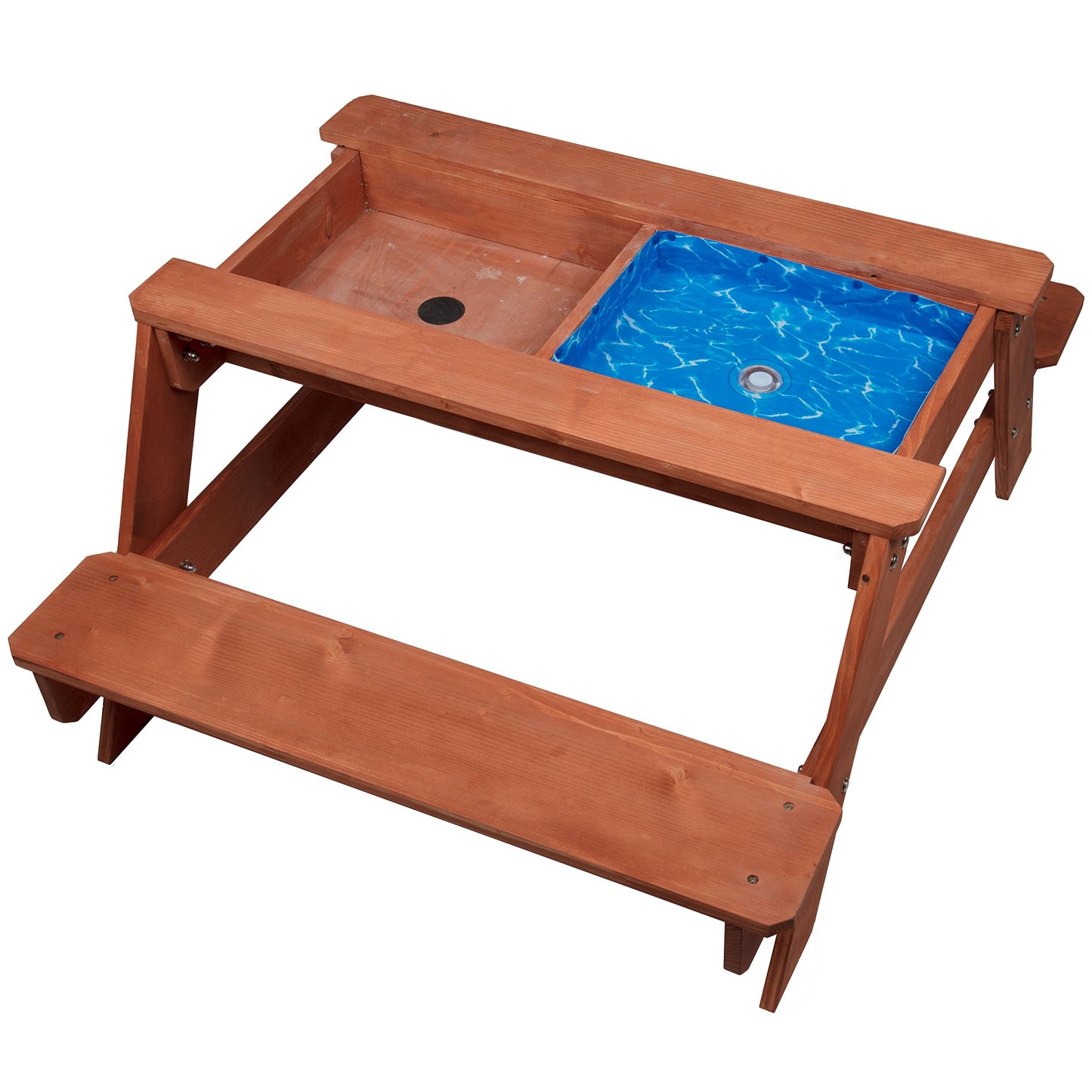 Svan 3 In 1 Indoor/Outdoor Picnic Table For Kids, Sand & Water Activity Set W Removable Top & Dual Drains For Easy Cleaning (43