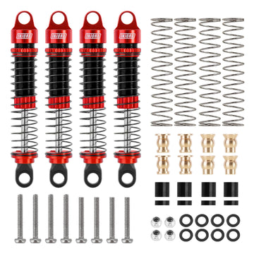 INJORA 59MM Threaded Shock Absorber Oil Damper for 1/18 RC Crawler Redcat Ascent18 Upgrade(Red)