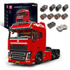 Mould King Tractor Truck Block Kits Model MOC 19015 Building Blocks Set to Build Gift for Kids Age 14+/mature-themed Collections Enthusiasts(4 608 Pieces with Motor/APP Remote Control)