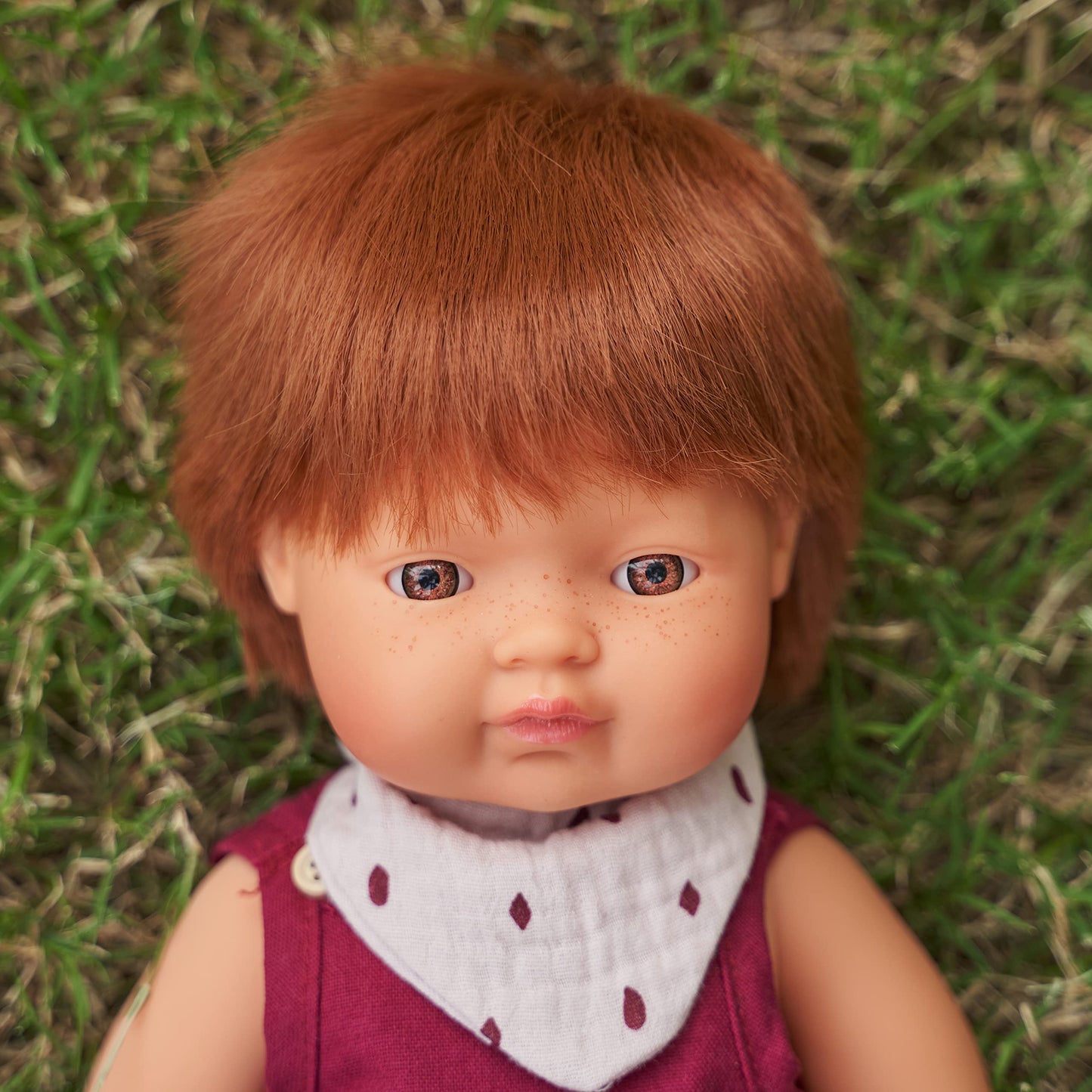 Miniland Doll 15'' Caucasian Boy Redhead (Box) - Made In Spain, Anatomically Correct, Quality