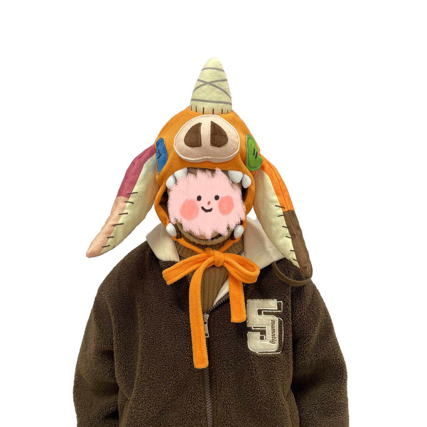 SLDFMV Halloween BOTW Kids Bokoblin Mask TOTK Link Pig Plush Hat Cosplay Prop Xmas Gift Cute Cartoon Toy Decorative Helmet