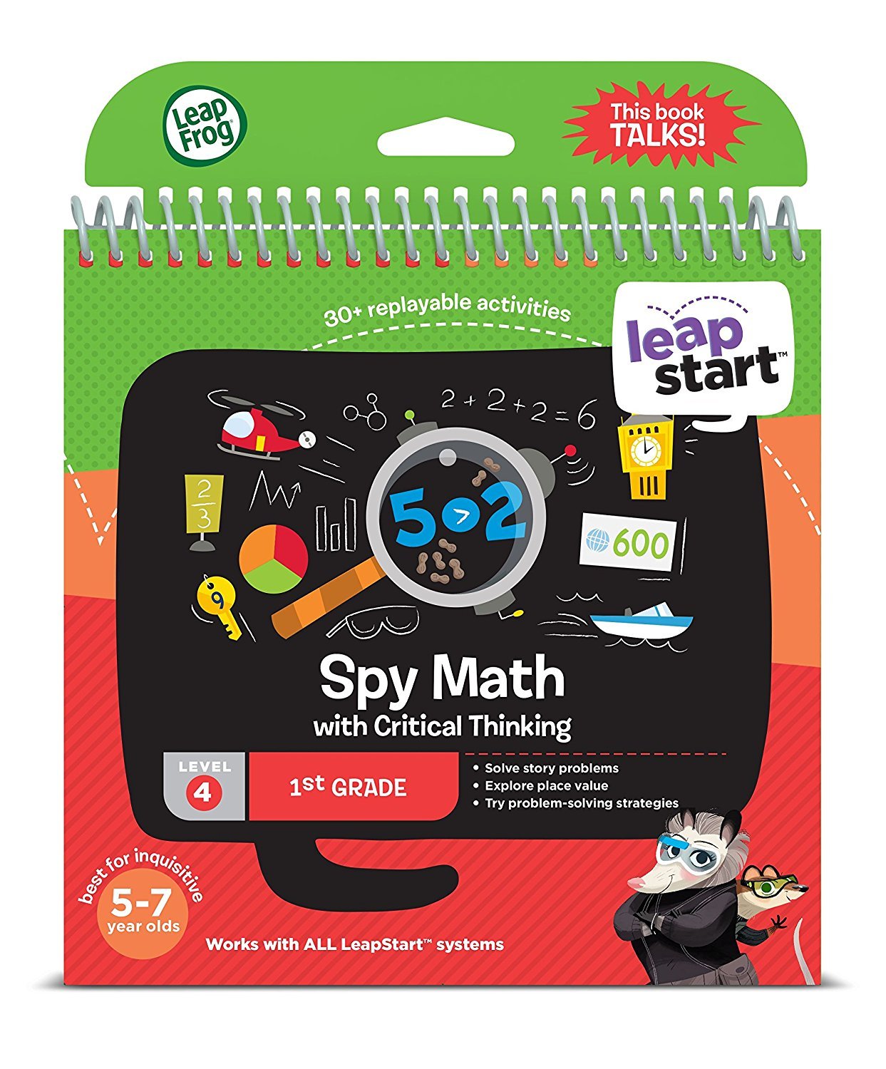 Leapfrog Leapstart 1St Grade Activity Book: Spy Math And Critical Thinking