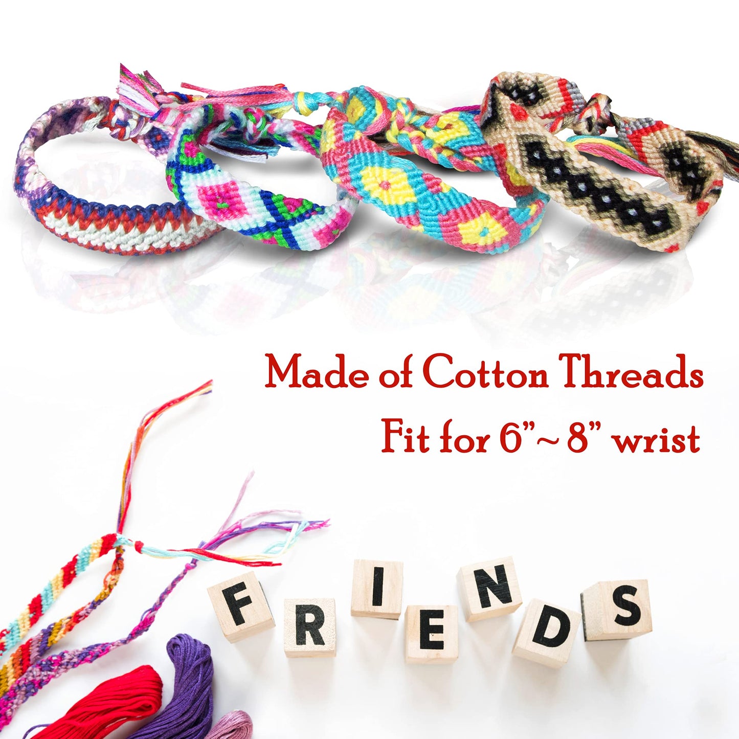 Novelty Place 10 Pcs Woven Bracelet Bulk for Women & Girls - Nepal Style Friendship Bracelets Handmade Braided Rope Wrist String