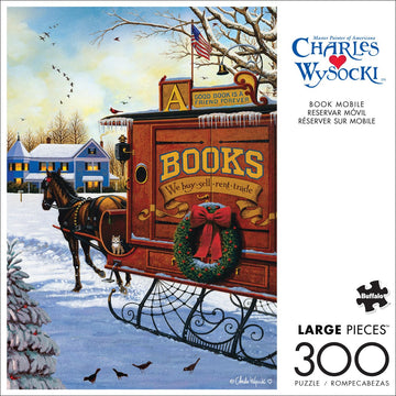Buffalo Games 300 Piece Jigsaw Puzzle - Charles Wysocki Book Mobile - Multicolor, Paper, 21.25 x 15.00 inches