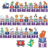 CHEFAN Felt Alphabet Train Toy 27 PCS Alphabet ABC Set Includes 1 Engine and 1 Storage Bag for Toddlers Kids Boys and Girls
