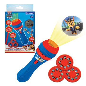 LEXiBOOK Paw Patrol Stories Projector Torch Light with 3 Discs - Create Your Own Stories, Plastic, Portable Fun for Kids