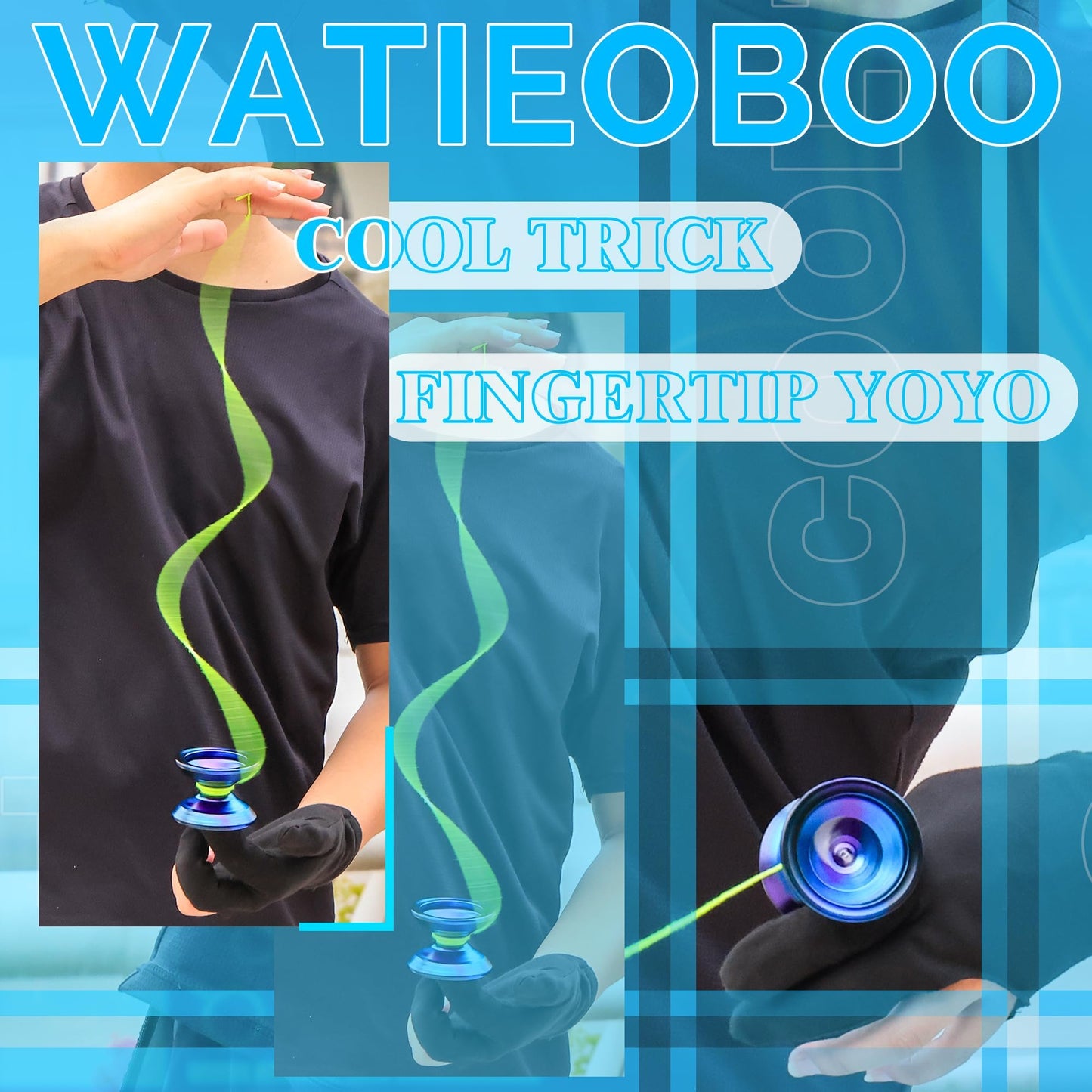 Watieoboo Yoyo Professional Metal Responsive Yoyo For Kids Beginners, Unresponsive Yoyo For Adults With Unresponsive Bearing, Gl
