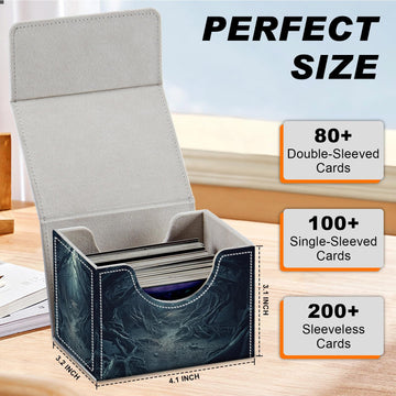 Card Game Storage Box For Tcg Mtg Commander Deck Box Organizer Trading Card Case Tcg Storage Box Magnetic Closure Creative Patte