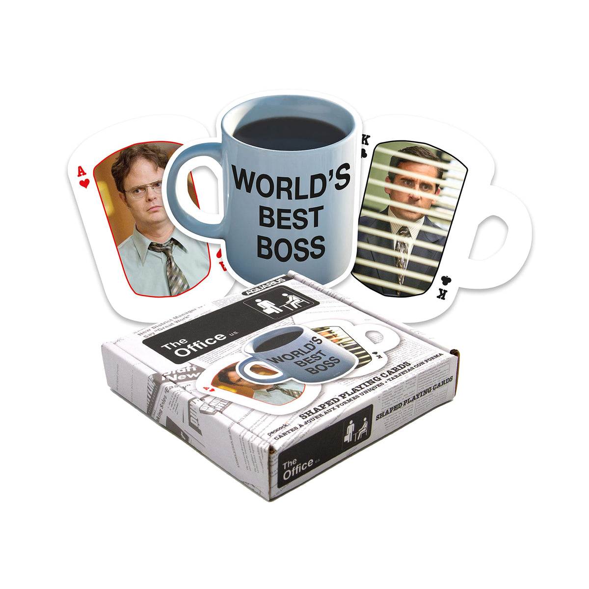 AQUARIUS The Office Playing Cards - The Office Shaped Deck of Cards for Your Favorite Card Games - Officially Licensed The Offic